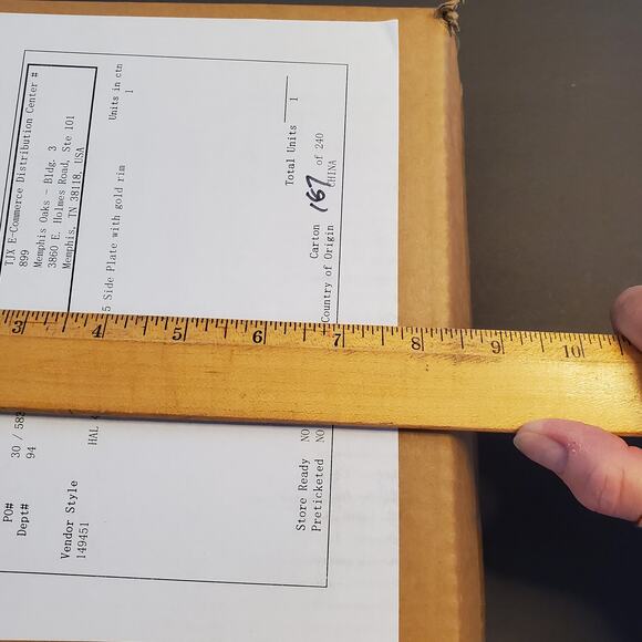 Halloween Eaton Fine Dining 4 pc Appetizer Plates Bone Voyage White Black New - Picture 13 of 15